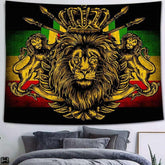 Lofaris Gold Lion King 3D Printed Novelty Animal Wall Tapestry